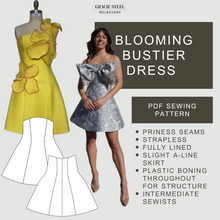 Load image into Gallery viewer, GS Blooming Bustier Dress PDF Sewing Pattern