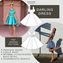 Load image into Gallery viewer, GS Darling Dress PDF Sewing Pattern