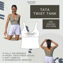 Load image into Gallery viewer, Tata Twist Tank PDF Sewing Pattern