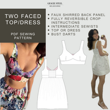 Load image into Gallery viewer, Two Faced Top PDF Sewing Pattern