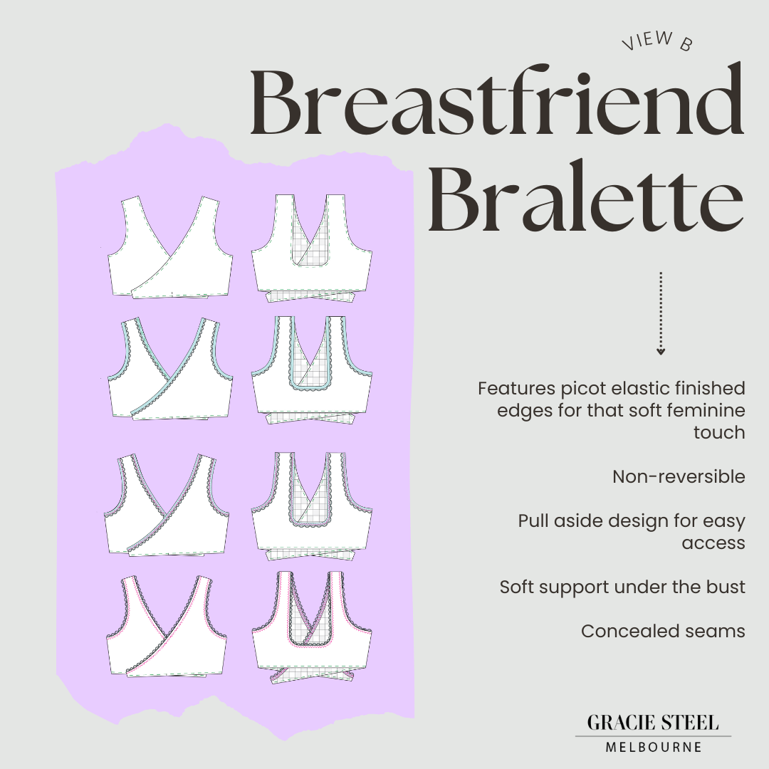 Breastfriend Bralette PDF Sewing Pattern