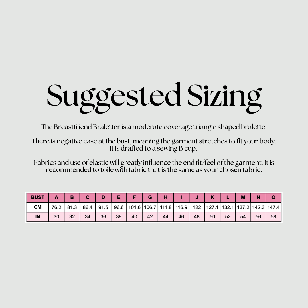 Breastfriend Bralette PDF Sewing Pattern
