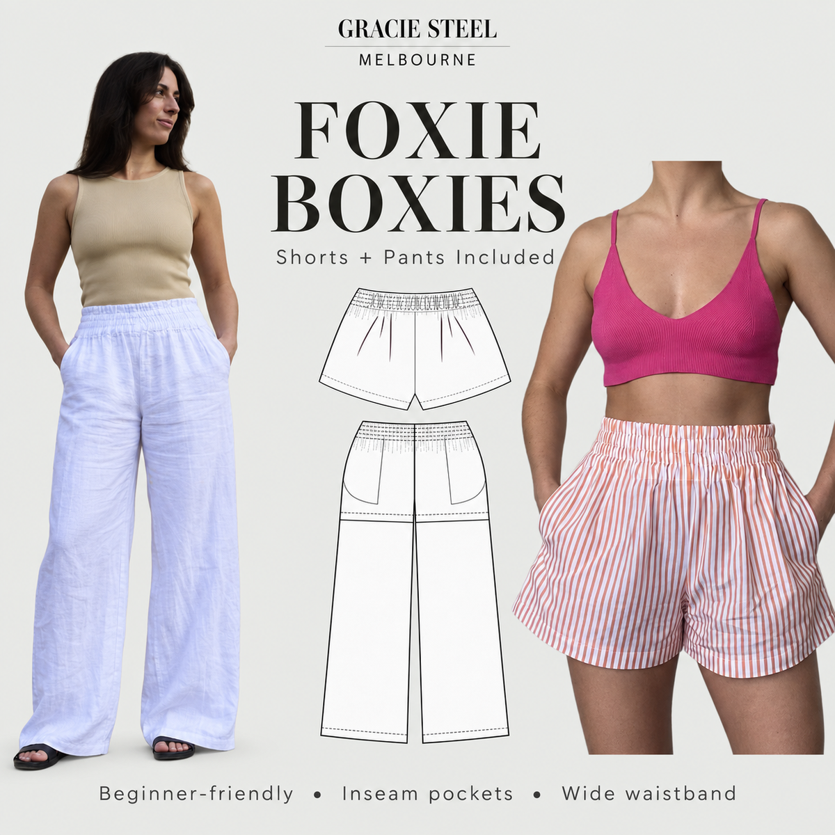 Foxie (Long) Boxies PDF Sewing Pattern