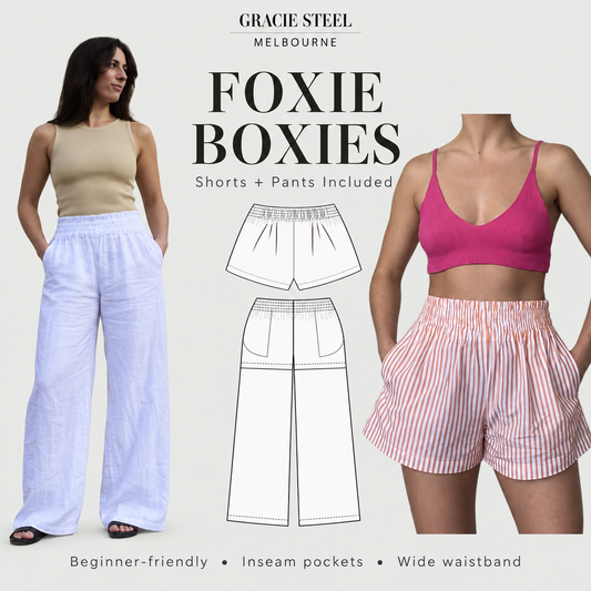 Foxie (Long) Boxies PDF Sewing Pattern