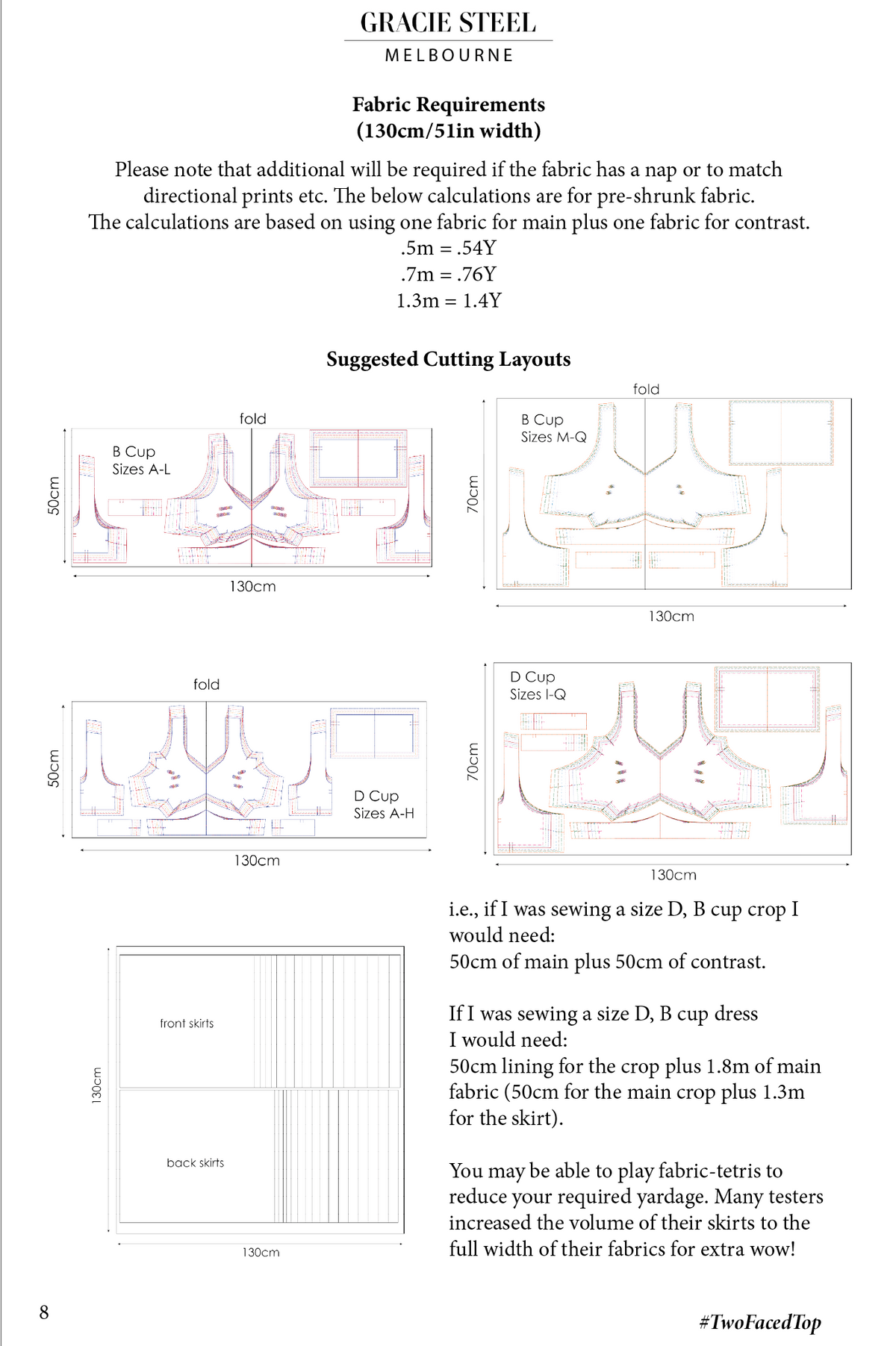 Two Faced Top PDF Sewing Pattern