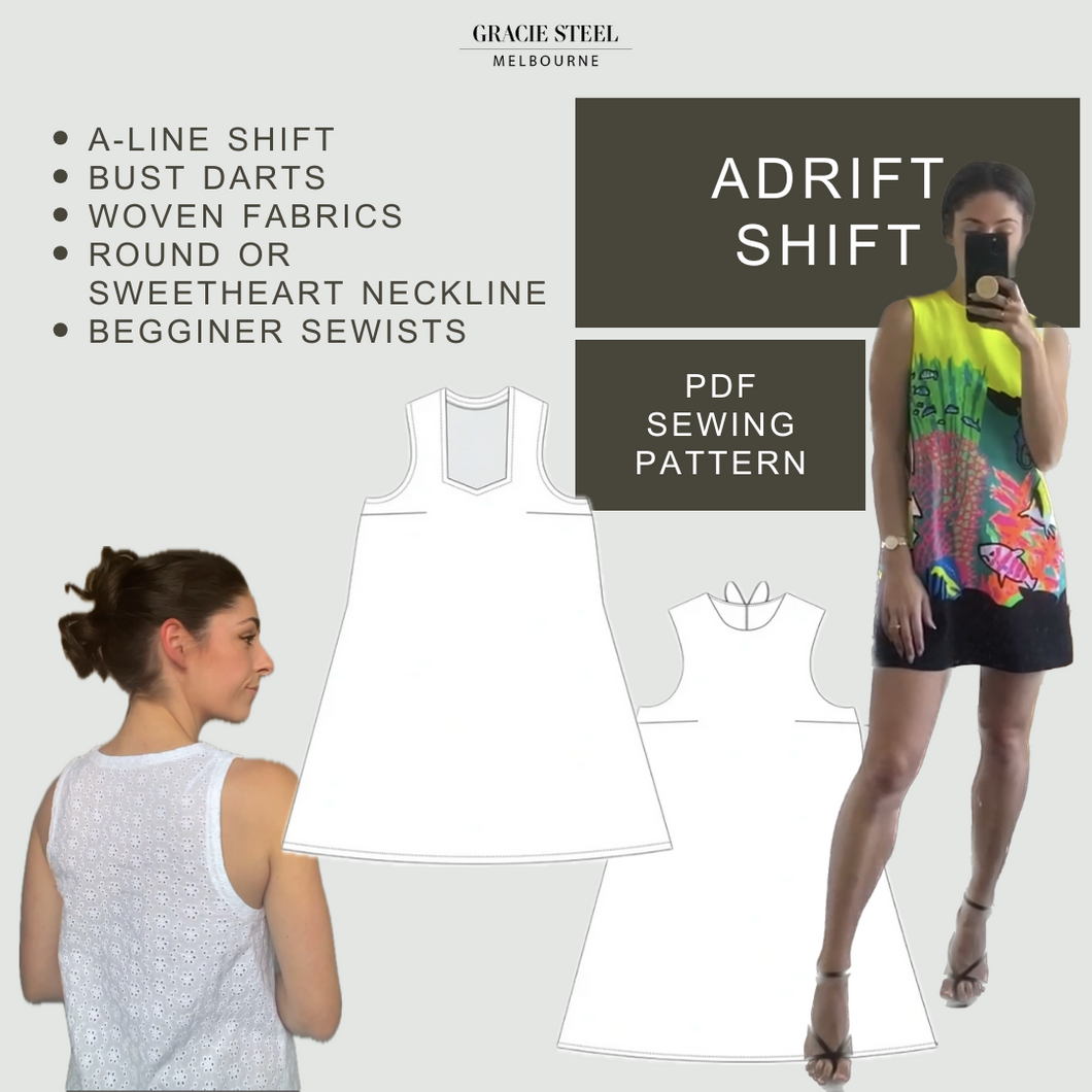 Adrift Shift Digital PDF Sewing Pattern