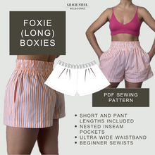 Load image into Gallery viewer, Foxie (Long) Boxies PDF Sewing Pattern
