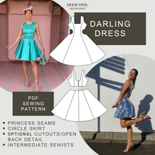 Load image into Gallery viewer, GS Darling Dress PDF Sewing Pattern
