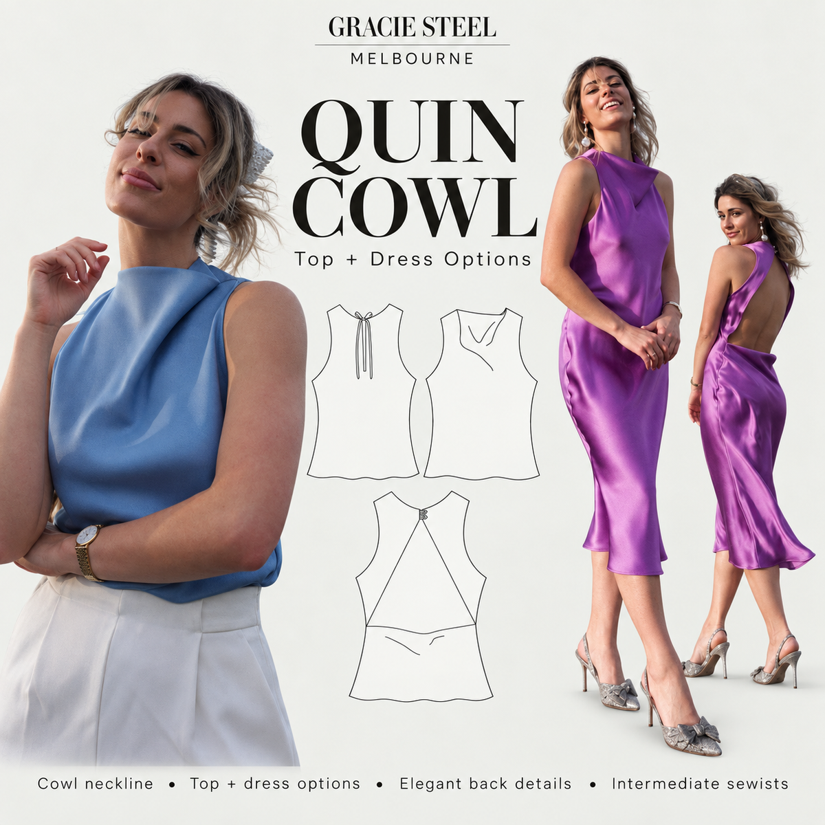Quin Cowl PDF Sewing Pattern