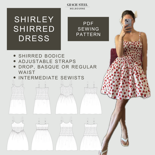 Shirley Shirred Dress PDF Sewing Pattern