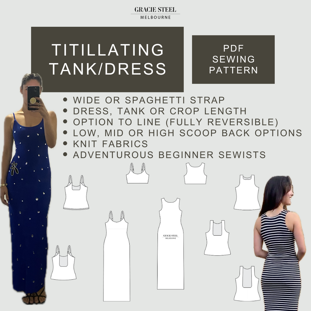 Titillating Tank/Dress PDF Sewing Pattern