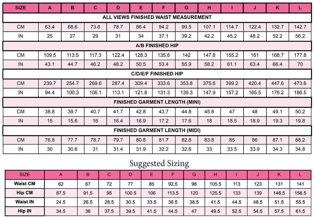 GS Flirt Skirt PDF Sewing Pattern
